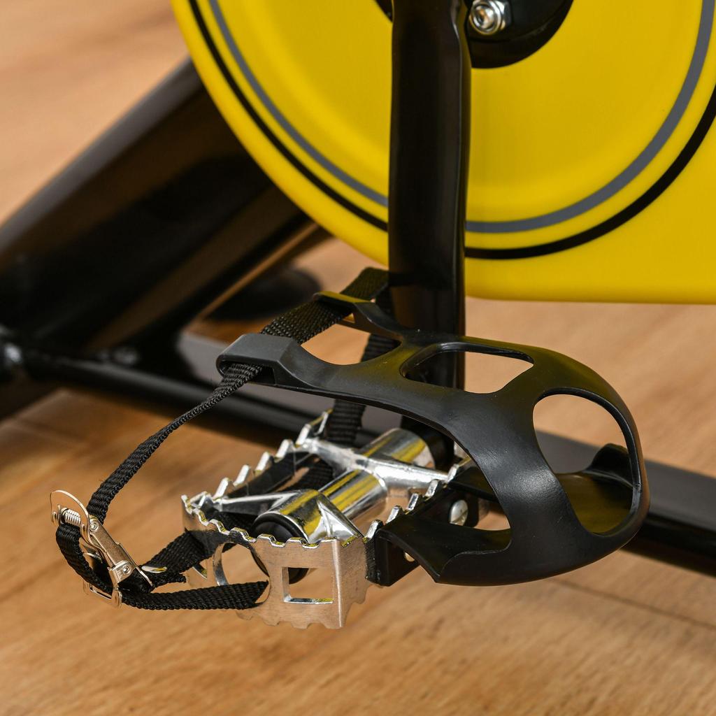 HOMCOM Heimtrainer mit multifunktionalem LCD-Display, verstellbarem Sattel und Lenker