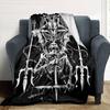 Satan Print Flannel Blanket High Quality Warm Comfortable Cover for All Seasons Perfect for Gifts Home Decor