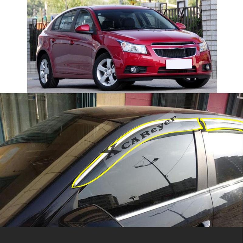 For CHEVROLET Cruze Hatchback 2013 2014 2015 2016 Car Sticker Plastic Window Glass Wind Visor Rain/Sun Guard Vent Parts