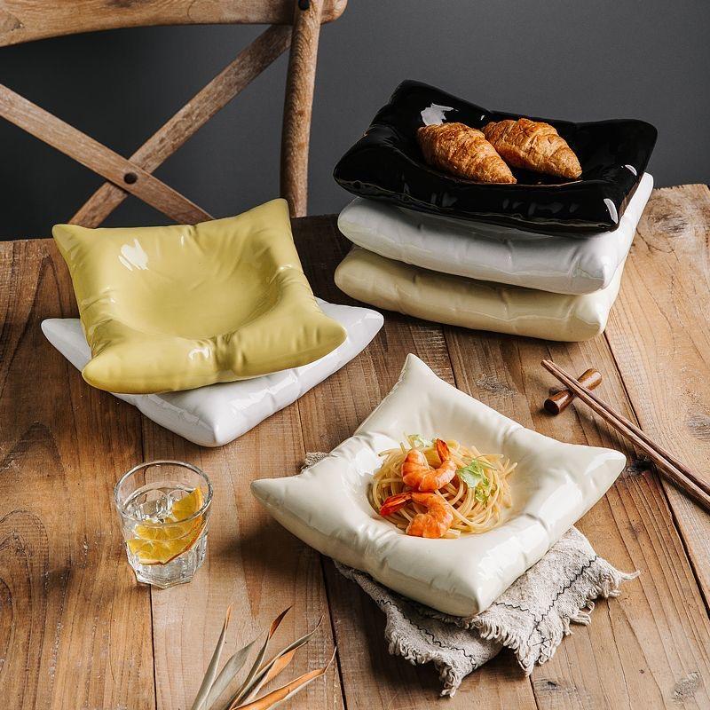 Creative Ceramic Salad Plate – Dessert, Snack, Sushi & Cold Dish Serving Plate