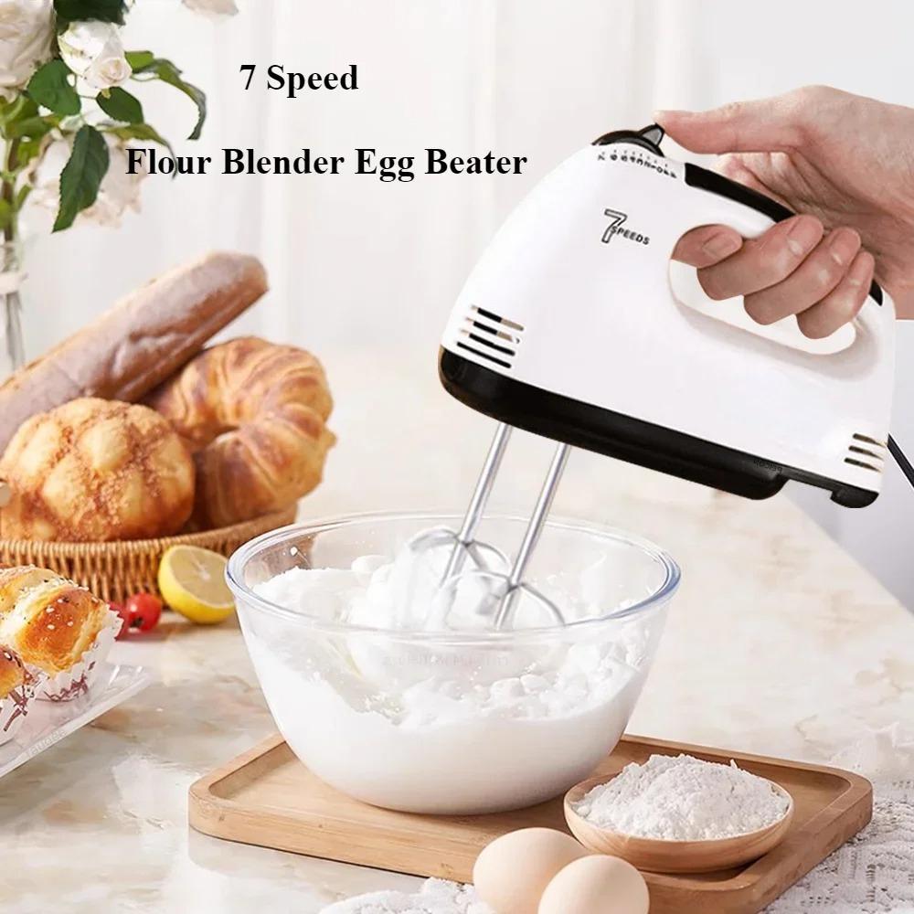 7 Speed Electric Hand Mixer for Cream Egg Cake Dough Mixing Automatic Blender Versatile Kitchen Appliance Tool