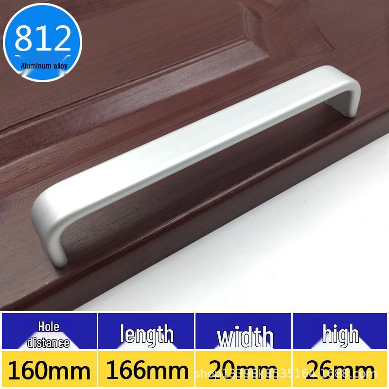 Black Space Aluminum Alloy Solid Wardrobe and Drawer Handle