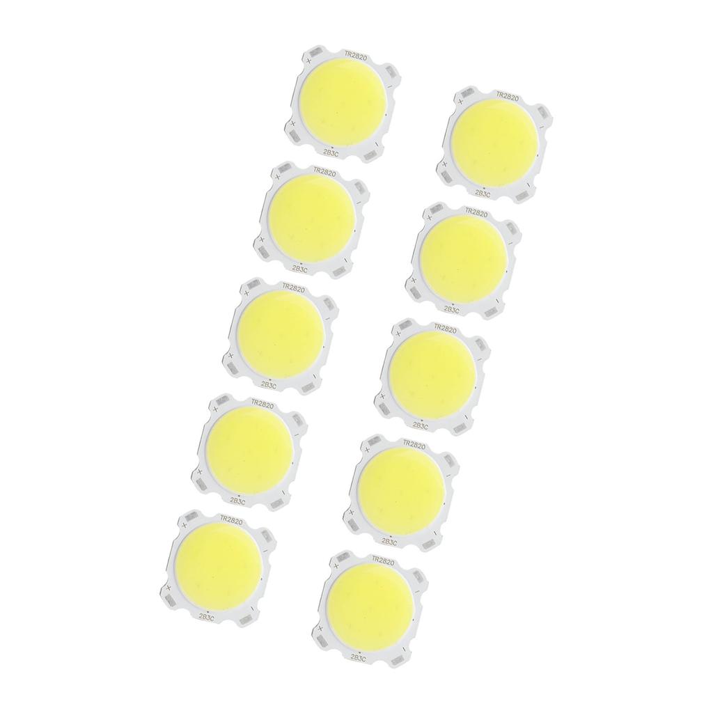 10pcs Round COB 3W High Power LED Chip Bulb Lamp Light Warm White