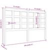 Headboard Gray 156 X 4 X 100 Cm Solid Pine Wood