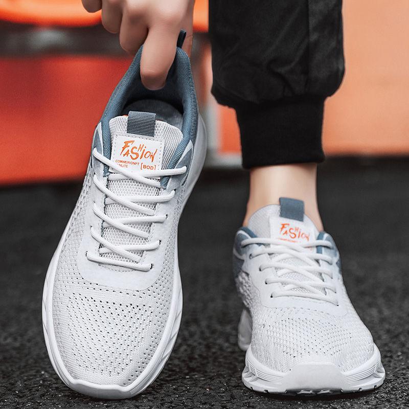 Fashion Running Men's Casual Sneakers Mesh Upper Black Without Leather On Clearance Gym Spring and Autumn Breathable Male Sports Shoes