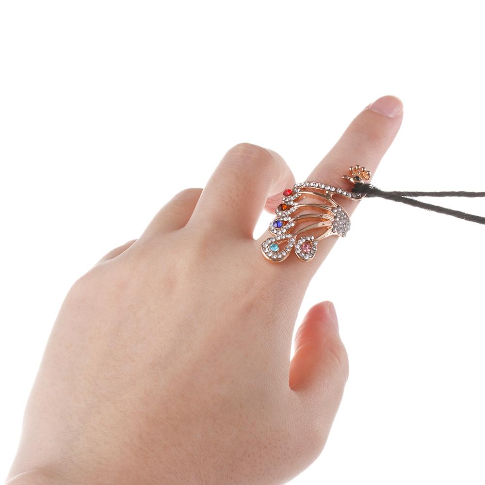 Accessories Knitting Tools Knitting Loop Crochet Peacock Shape Ring Sewing Accessories Yarn Guides