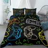 Game Controller Duvet Cover Set 3D Gamepad with Button King Queen Full Twin Size Comforter Cover for Kids Polyester Bedding Set