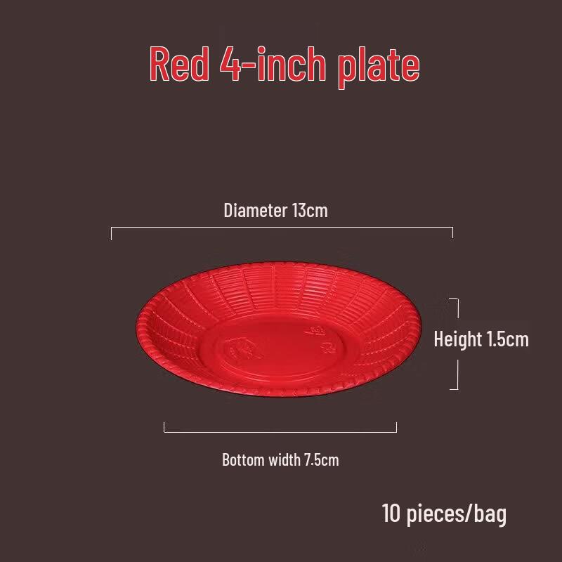 Disposable Red Plastic Plates
