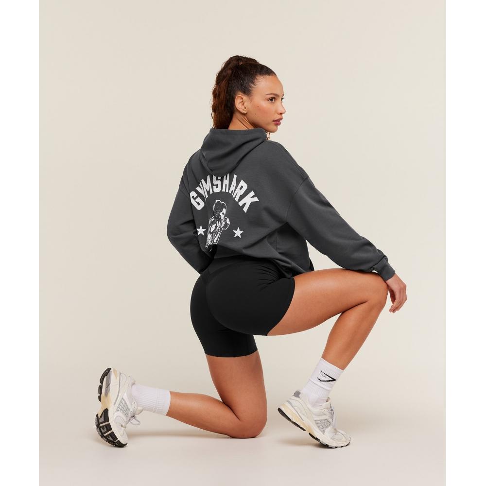 Gymshark Heavy Duty Oversized Hoodie Onyx Grey B4c9k Gb7n