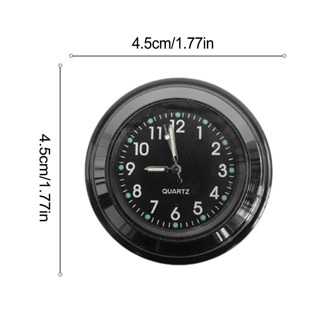 Horloge de moto étanche Mini horloge numérique de vélo avec tapis antidérapant 22/25 mm support de tube de guidon montre de moto lumineuse