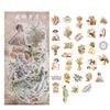 60-Piece Vintage Botanical Sticker Pack, Retro Plant Designs for Handmade Decoration & Journaling