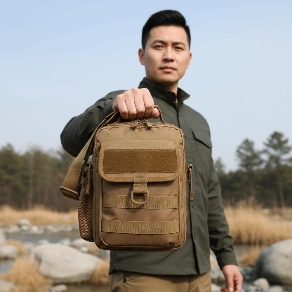 Large Capacity Nylon Chest Bag Wear-Resistant Minimalist Men's Multi-functional Sports Satchel Handbag Lightweight