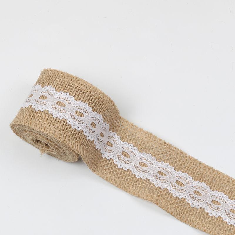 Leinen Spitze Bandbreite Hanfseil Streifen Dekoration Kindergarten Ring Spitze Leinen Rolle Handgefertigt DIY Material Zubehör