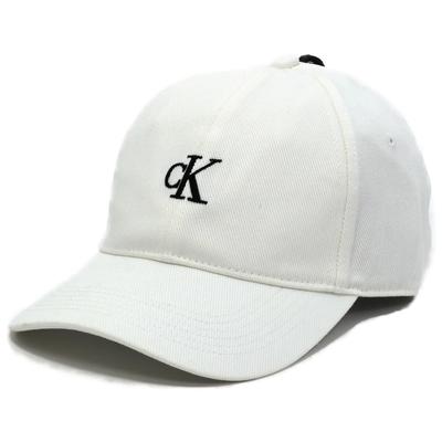 Ck Cap Hat Logo Monogram Cotton MONOGRAM EMBROIDERY BASEBALL CAP Bright White 4G5002G 110 [Calvin Klein] [Item]