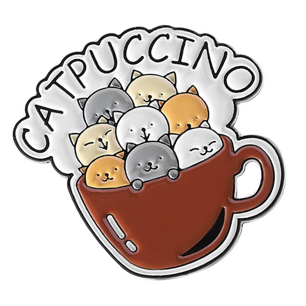 Playful Alphabet Cat Design Enamel Brooch Lightweight Durable Alloy Pet Accessory Lapel Pin Charms For Pets Lovers