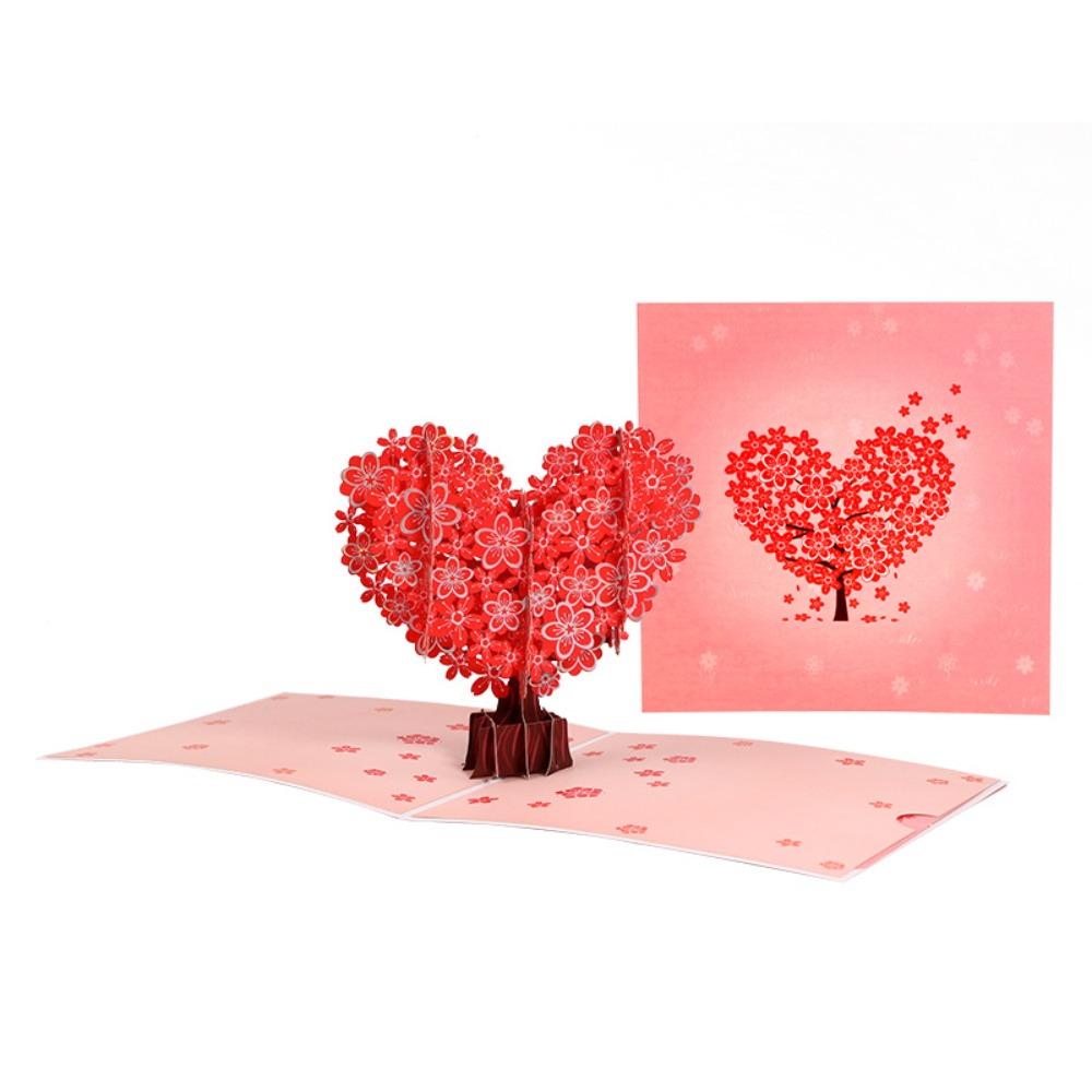 3D Design 3D Pop Up Card Paper Greeting Card Creative Love Postcard Birthday