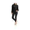 Nike Women's Black Long-Sleeve Crewneck Sweatshirt with Geometric Logo Print