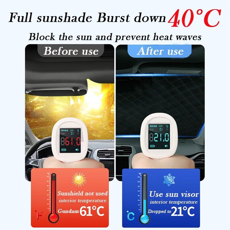 Sunshade Cover Car Windshield Snow Sun Shade Waterproof Protector Automobile Magnetic Cover Car Front Windscreen Cover