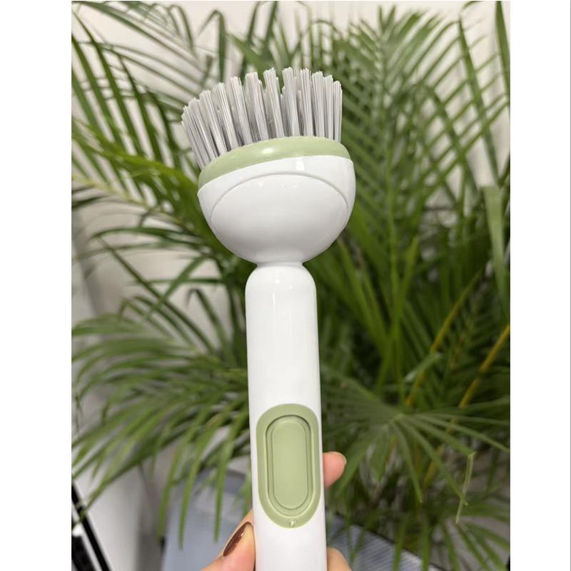 

Multifunctional Rotating Cleaning Brush, Press Liquid Adding Pot Brush, Non-stick Hand No Scratch Kitchen Pot Brush for Home Use