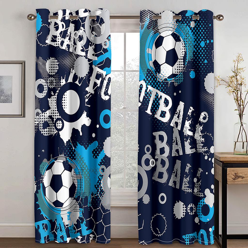 Sportgardiner Fotball i Brann og Vann Flammesprutende Tordenslag Abstrakt Konseptkunst Stue Soverom Vindu