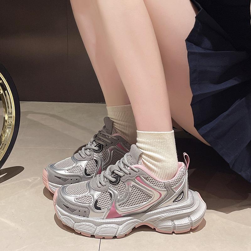 Fashion Shoes Women's Thick Sole White Luxury Sneakers Women's Running Casual Shoes Fashionable Lightweight Sports Fitness Shoes