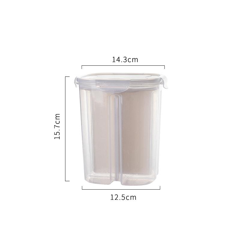 

1.9/3L Пластиковые прозрачные банки для зерна Герметичные емкости для хранения Коробка Диспенсер для хлопьев Контейнеры для еды Кухонный органайзер Аксессуары