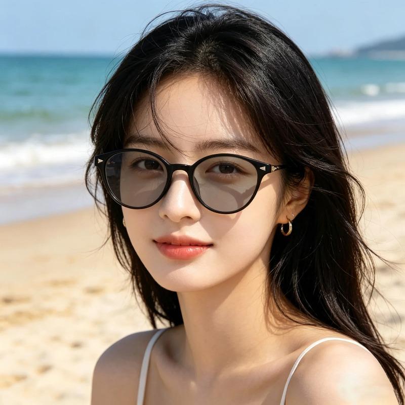 Stylish Retro Cat-Eye Photochromic Myopia Glasses High-Definition Anti-Blue Light Eyewear Minus Diopter Eyeglasses 0 To -4.0
