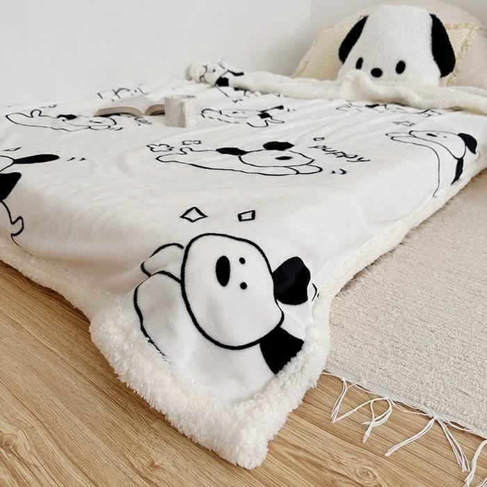 2025 New Printed Thickened Cartoon Milk Fleece Lamb Fleece Blanket Nap Blanket Sofa Blanket Spring and Autumn Season Available