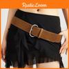 Retro Street Style Solid Color Suede Women Casual Wide Belt For Daily Outfits