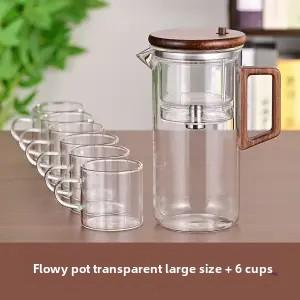 Elegant Cup Heat-resistant Glass Tea Machine Home Daily Black Tea Pu 'er Tea Water Separation Manufacturers Straight Hair