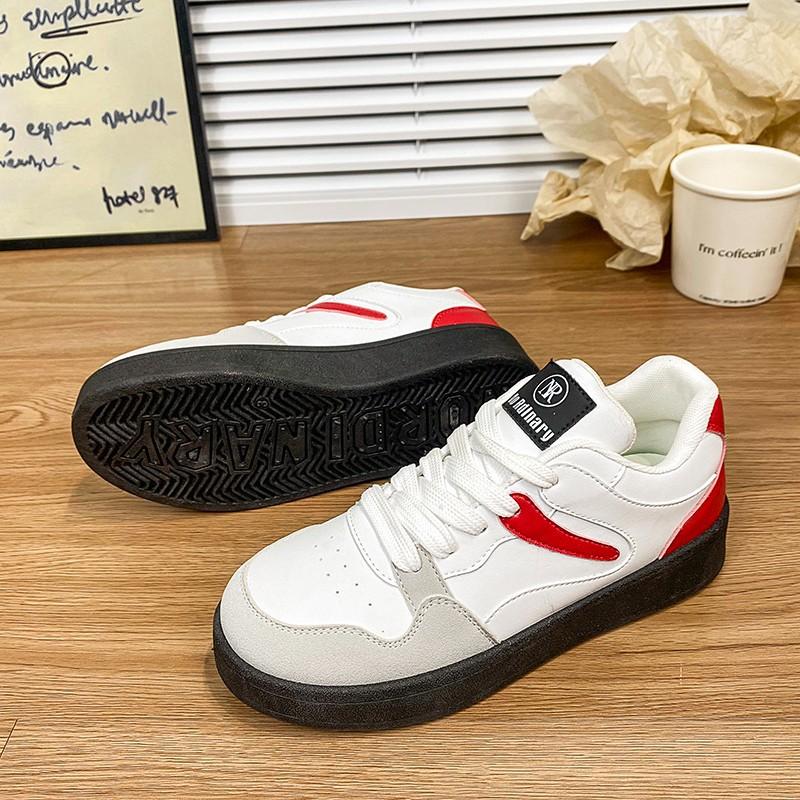 

Платформенные спортивные кеды для женщин, новые модные модели сезона весна-осень 2025 года, универсальные, удобные и повседневные для студентов, белые 35 бордовый