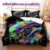 Splashing Ink Death  Pattern Bedding Quilt Set Quilt Cover Pillowcase Home Decoration Birthday Gift (1 * Duvet Cover + 2 * Pillowcase, Without Core)