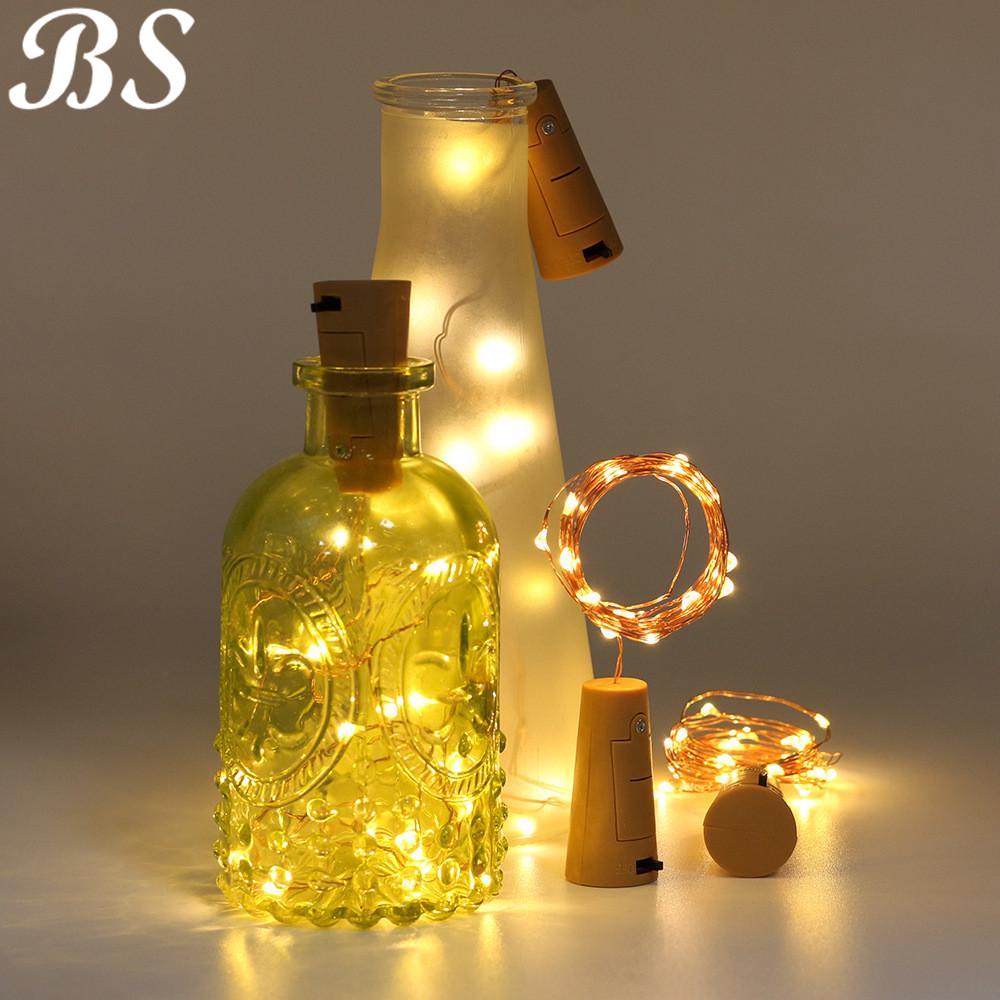 20 pcs wine bottle lights with cork battery operated 656ft 20 led