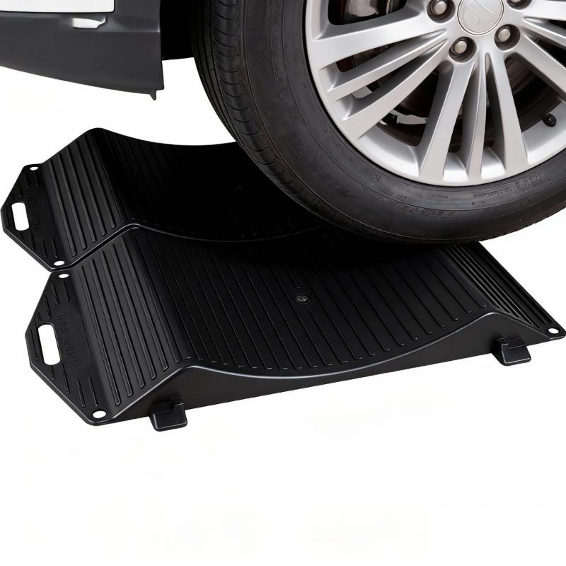 Pack Of 2 Lightweight Tire Protection Ramps For Cars SUVs And Campers Built Of Strong Polymer With Non Slip Layer