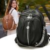 Mochila de PU Feminina Grande Capacidade Mochila de Viagem Bolsa de Ombro Multifuncional