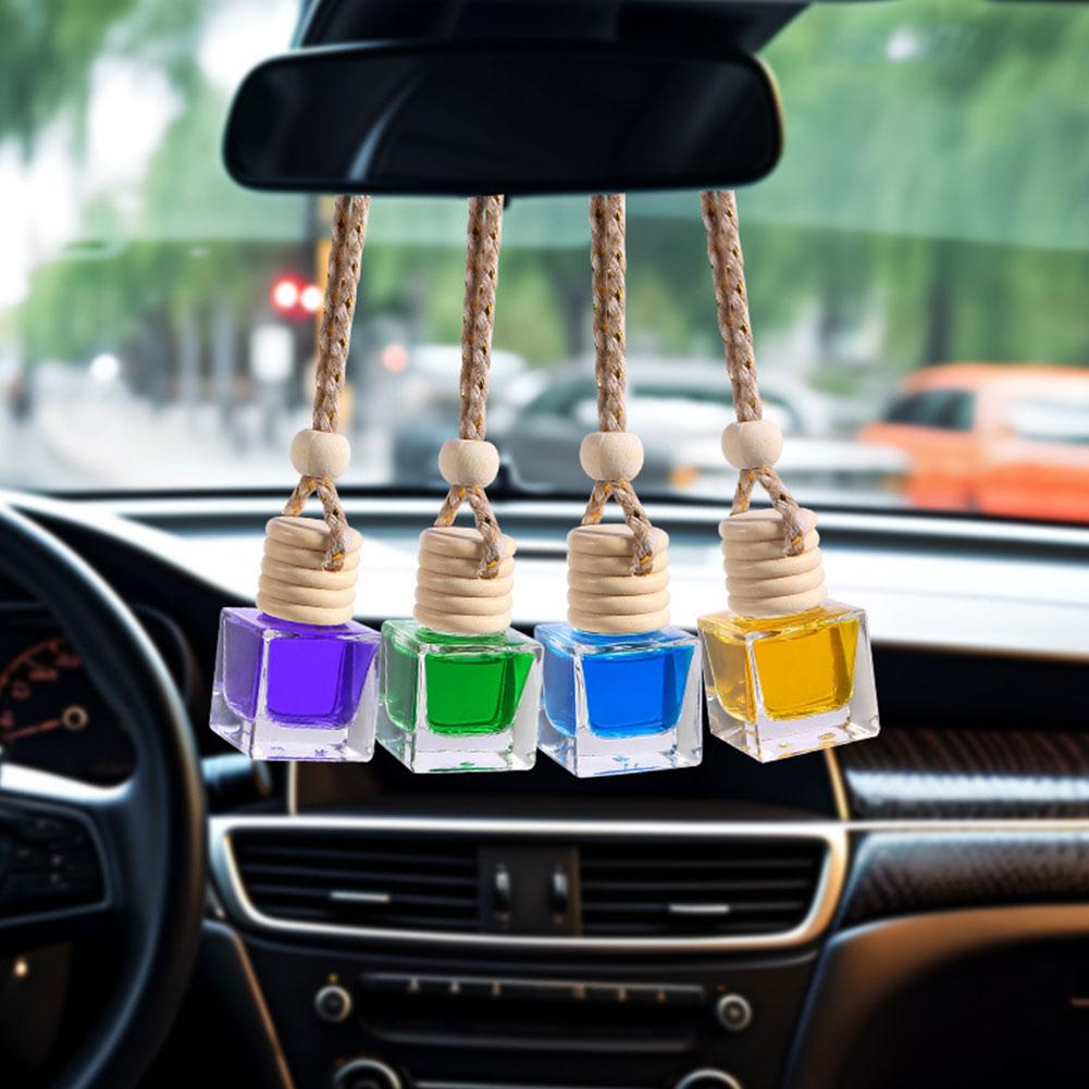 Car Hanging Bottles Perfume Aromatherapy Refillable Air Freshener Diffuser Oil Fragrance Bottle Vehicle Auto Sapper Pendant