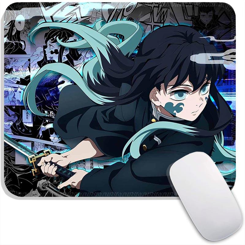 Anime Standard Mouse Pad Demon Slayer Gamer Mouse Mat Small Gaming Mousepad Travel Mouse Mats Non-Slip Office Mousemats
