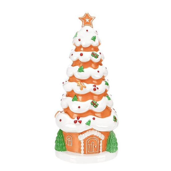 

Yousheng Пряничный домик Рождественская елка Фигурка Подсветка Полимерная елка в форме пряничного домика со светодиодной подсветкой для домашнего декора для вечеринки в помещении L