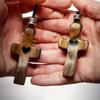 A Wonderful Present for The Holidays - Guardian Love Keychain Additions Pendant, a Unique Wooden Cross Keychain