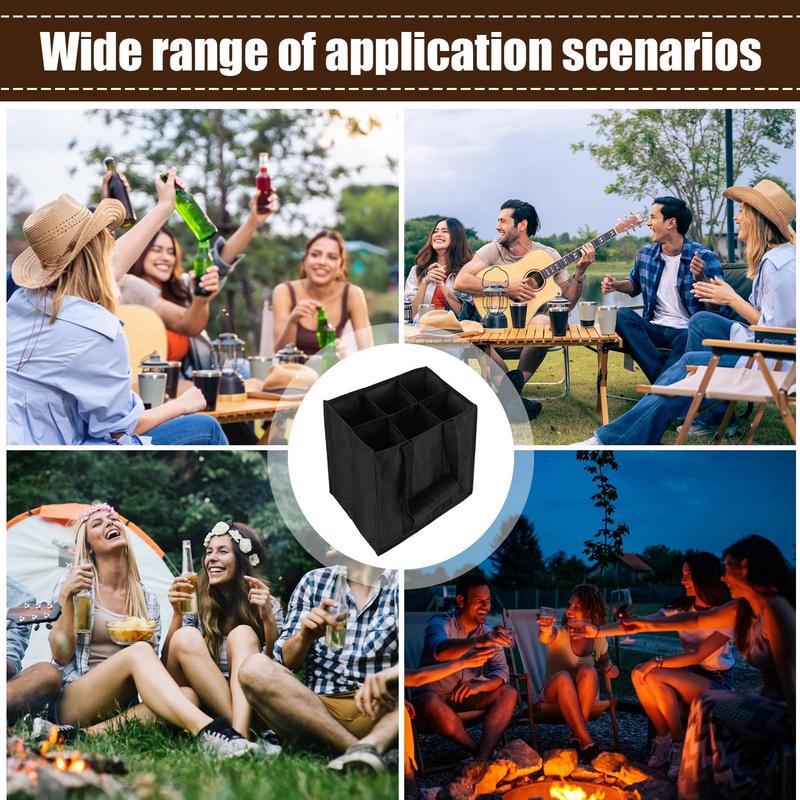 Weinflaschentasche Träger Weinflaschenhalter Tasche Wiederverwendbare Weinflaschentasche Fächer Flaschen Tragetasche mit Tragegriff für Reisen