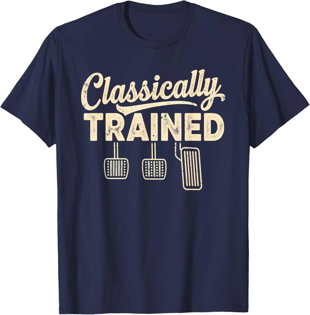 2026 Trained Unisexual Car Pedals Driving Humor T Shirt Streetwear Comfortable and Loose Unisexs and WOMENs Tshirts