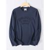 Foreign Trade Surplus Cotton Washed 3D Embossed Printed Long-Sleeve T-Shirt for Men, Autumn Round Neck Casual Base Shirt