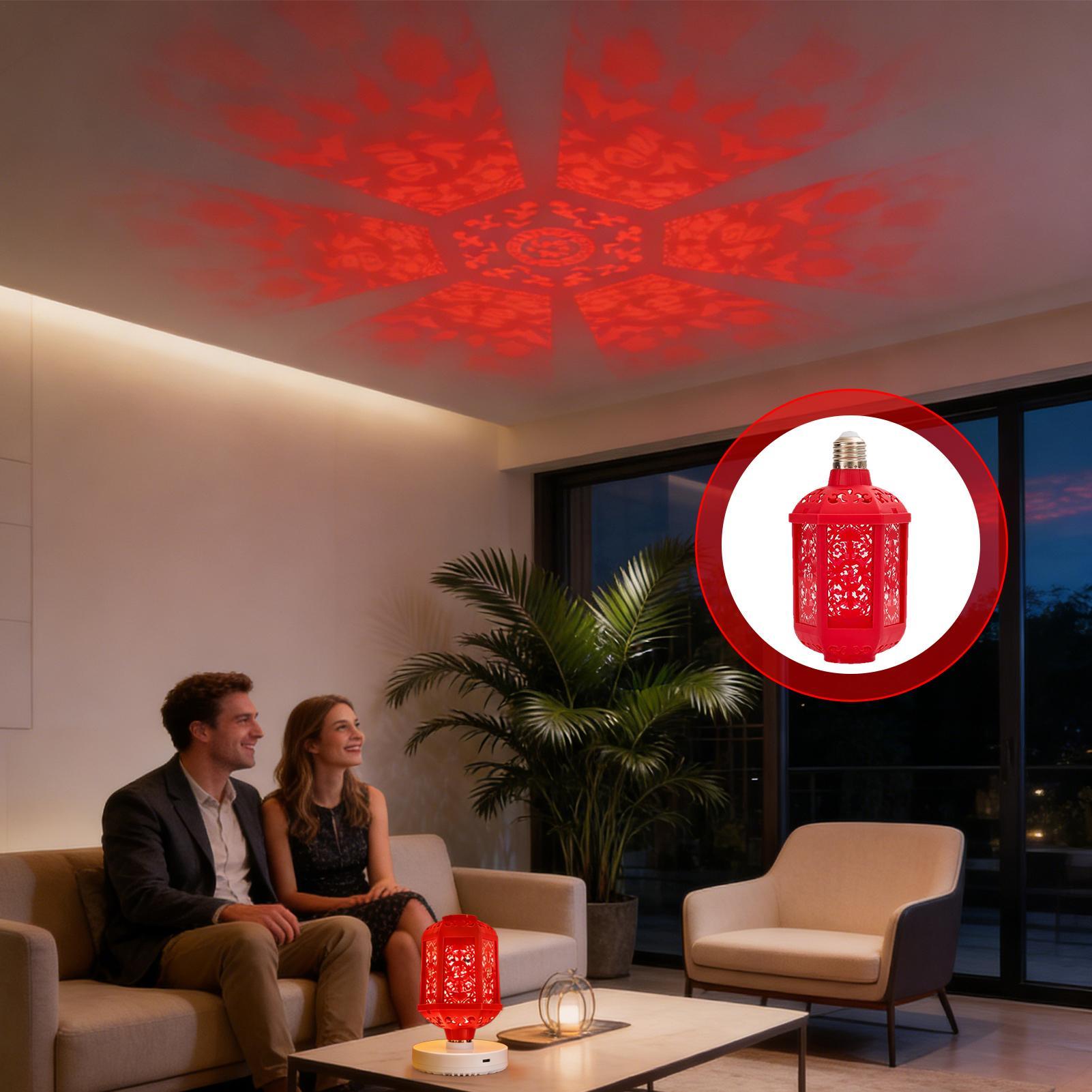 

Chinese New Year Decorations 7-Colors Fu Character LED Lamp E27 Chinese Spring Festival Lantern Lights for Balcony Front Door CN