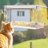 Clear Window Bird Feeder Drainage Hole Bird Food Container Transparent Bird House  Bird Supplies