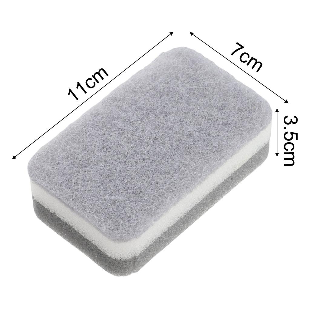 Grey White Upgraded Sponge 11 7 3 5cm for Efficient For Kitchen Cleaning