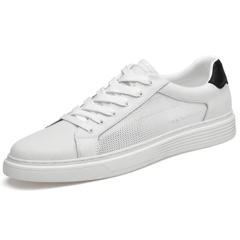 Fashion Luxury Brand Men's Shoes Fashion Breathable Skateboard Tenis Masculino Genuine Leather Casual Flats Comfort New Men Sneakers