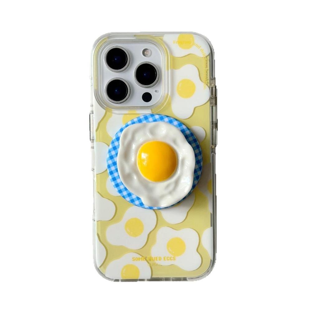 Creative Fried Egg Magnetic Phone Case for iPhone 16 Pro Max - High-Grade Protective Cover