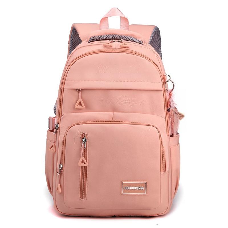 Waterproof Nylon Backpack for Teenage Girls, Large Capacity Student School Bag, Casual Laptop Daypack
