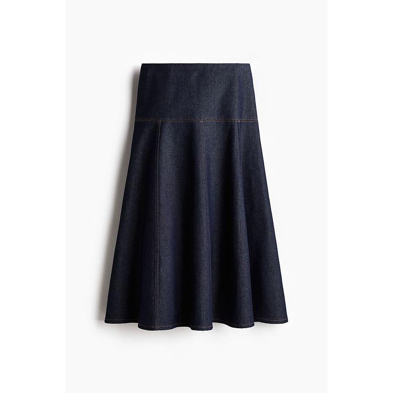 

HM Women s Autumn 2025 New Arrival A- line Denim Skirt 1284973 Deep cowboy Blue 155/60