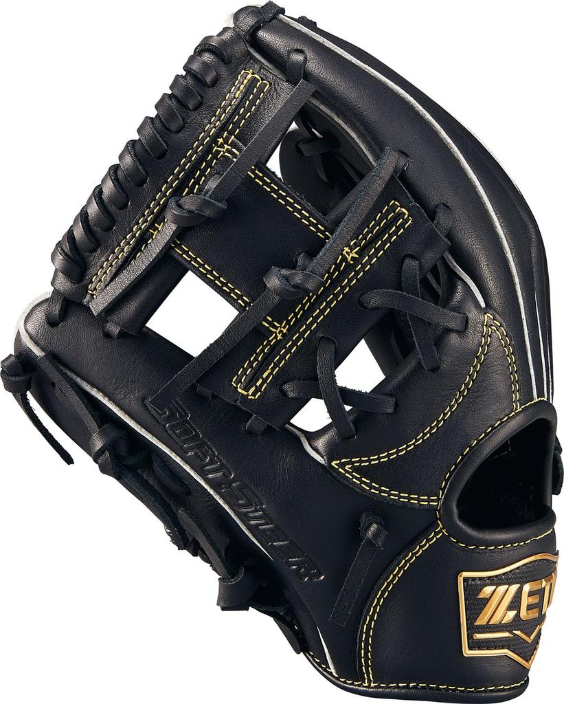 ZETT Youth Baseball Soft Black BJGB74510F Glove, Steer, All-Around, Left-Handed Throw, (1900), Size SS,
